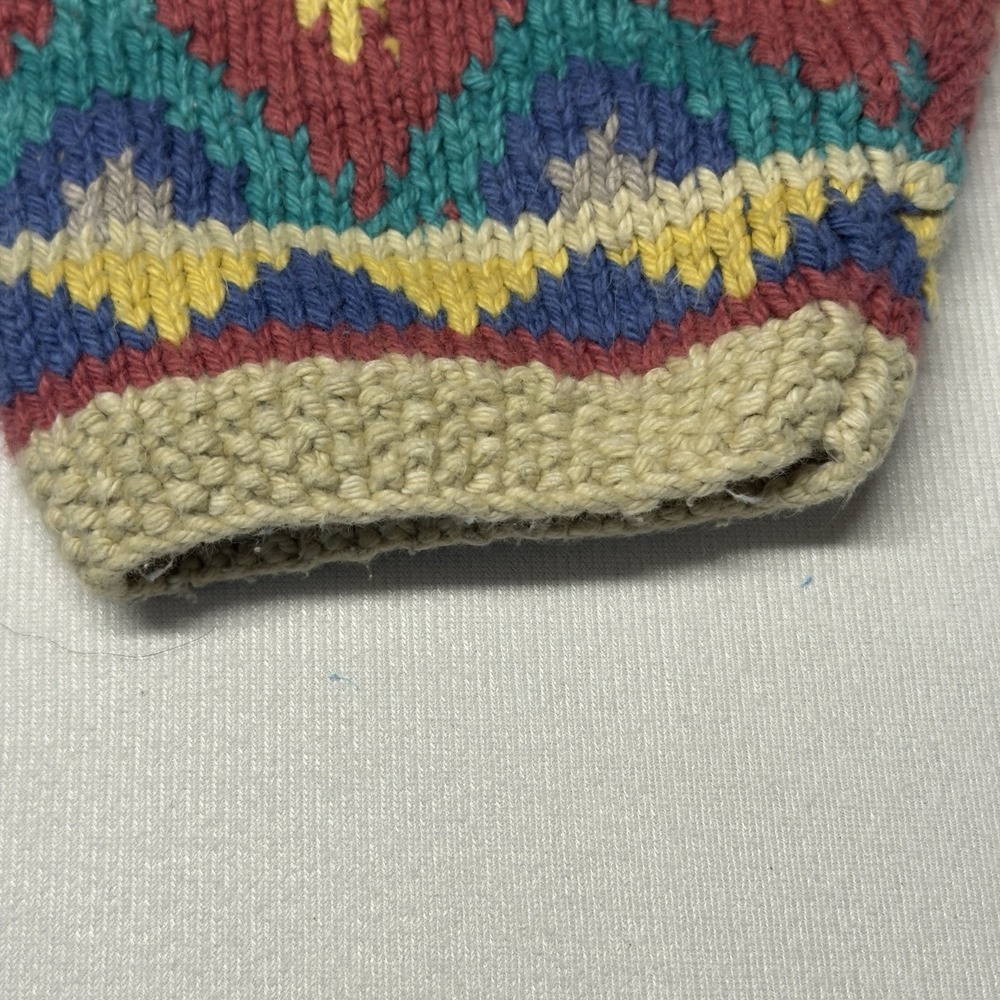 Vintage Territory Ahead Wool Chunky Knit Sweater Women's XL Button Up Multicolor - Picture 5 of 10